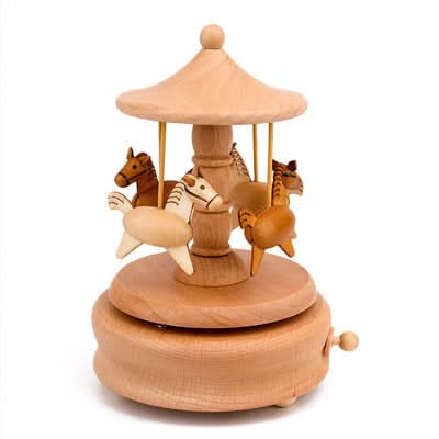 Horse Carousel Music Box - PRE ORDER SHIPS BEG JUNE