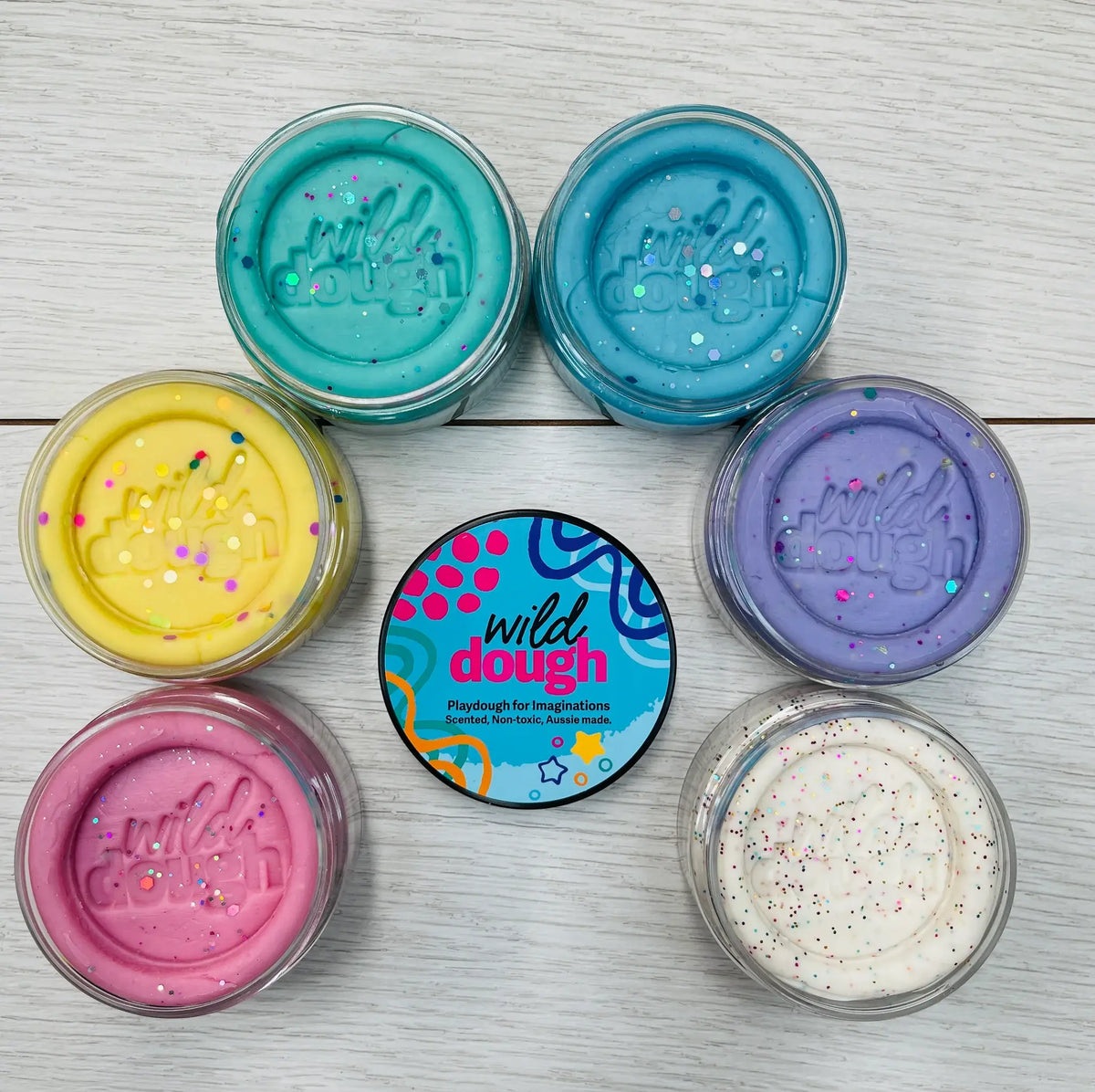 Mermaid Mint Playdough - Glitter