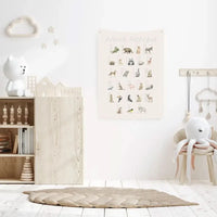 Animal Alphabet Canvas Wall Hang - by Timber Tinkers