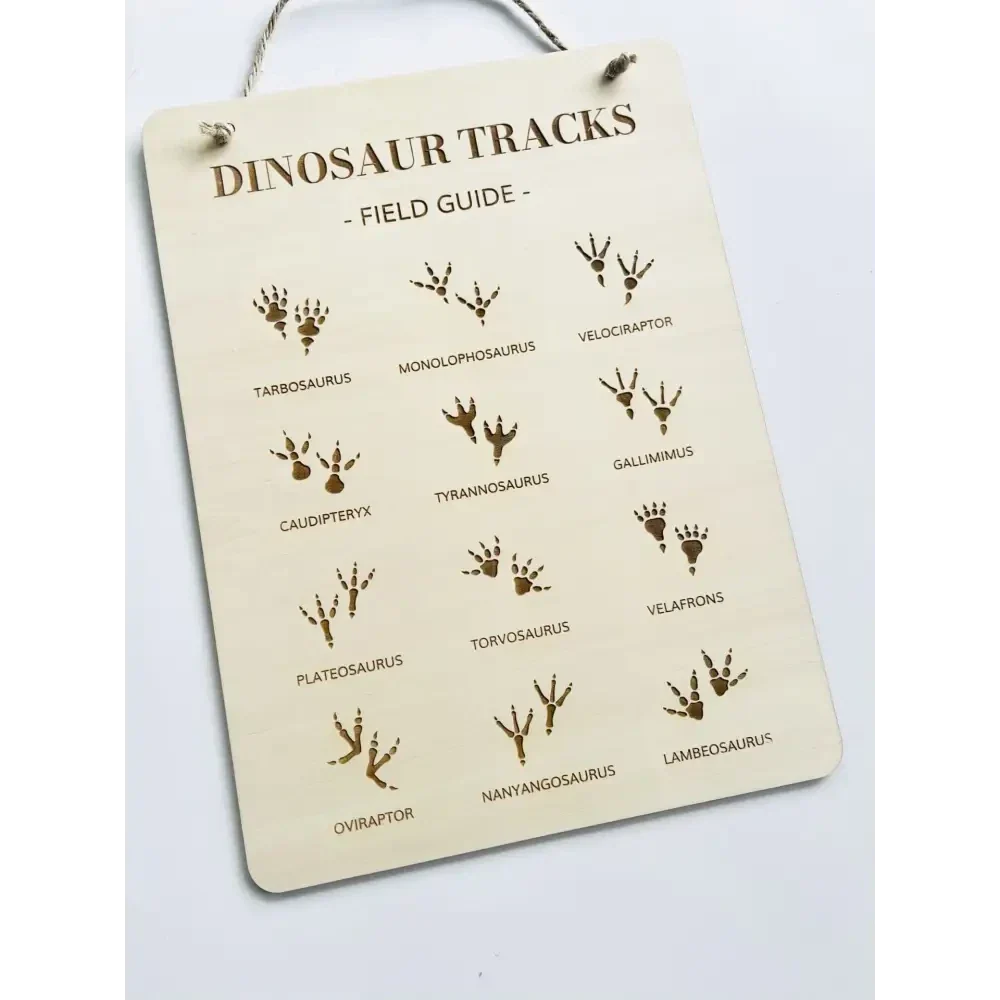 Dino Tracks Sign by Timber Tinkers