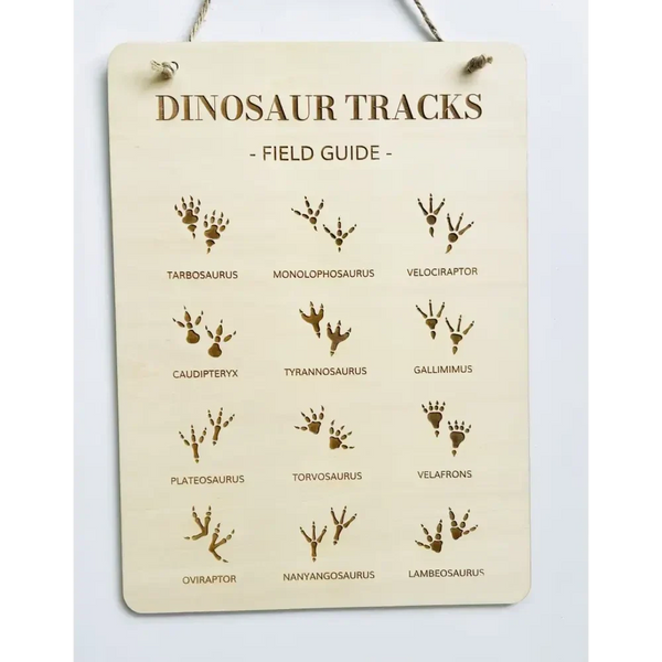 Dino Tracks Sign by Timber Tinkers