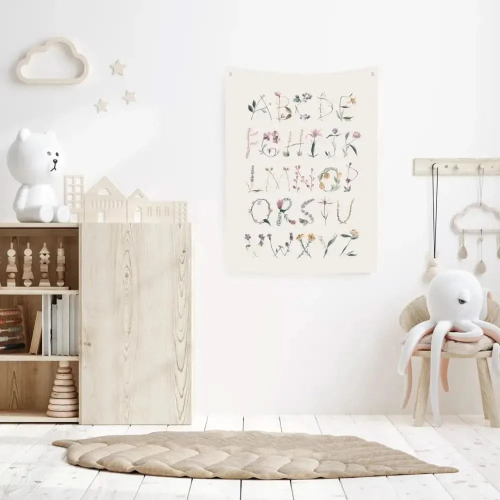 Floral Alphabet Canvas Wall Hang - by Timber Tinkers