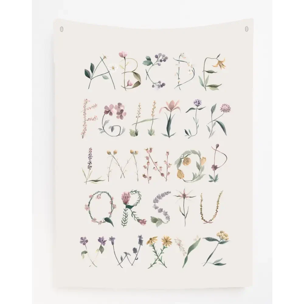 Floral Alphabet Canvas Wall Hang - by Timber Tinkers