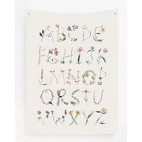 Floral Alphabet Canvas Wall Hang - by Timber Tinkers