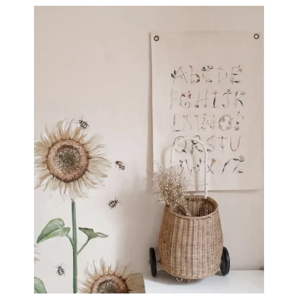 Floral Alphabet Canvas Wall Hang - by Timber Tinkers