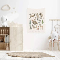 Forest Animals Canvas Wall Hang - by Timber Tinkers