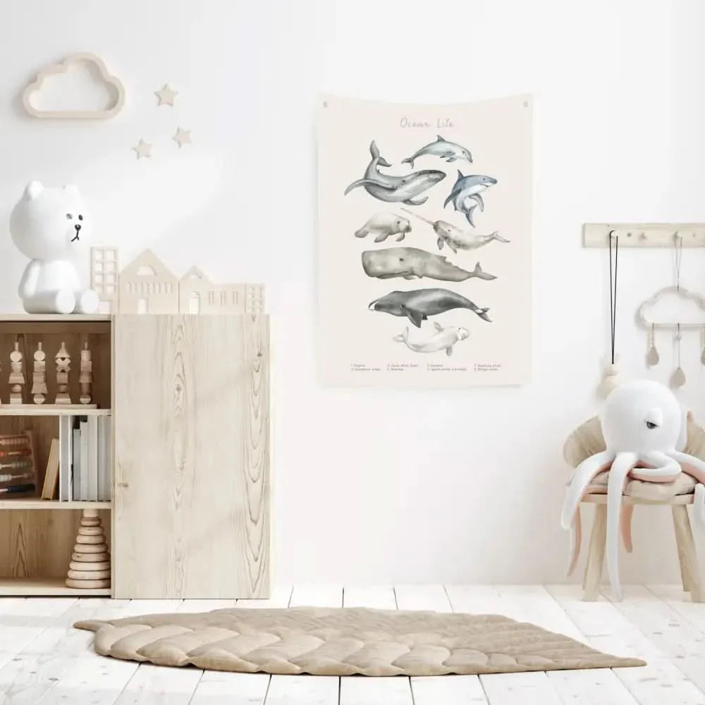 Ocean Canvas Wall Hang - by Timber Tinkers