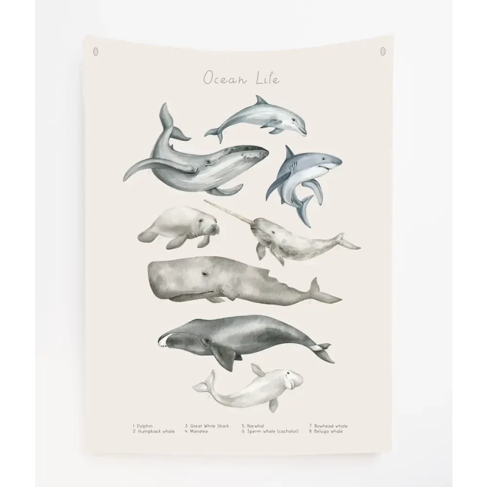 Ocean Canvas Wall Hang - by Timber Tinkers